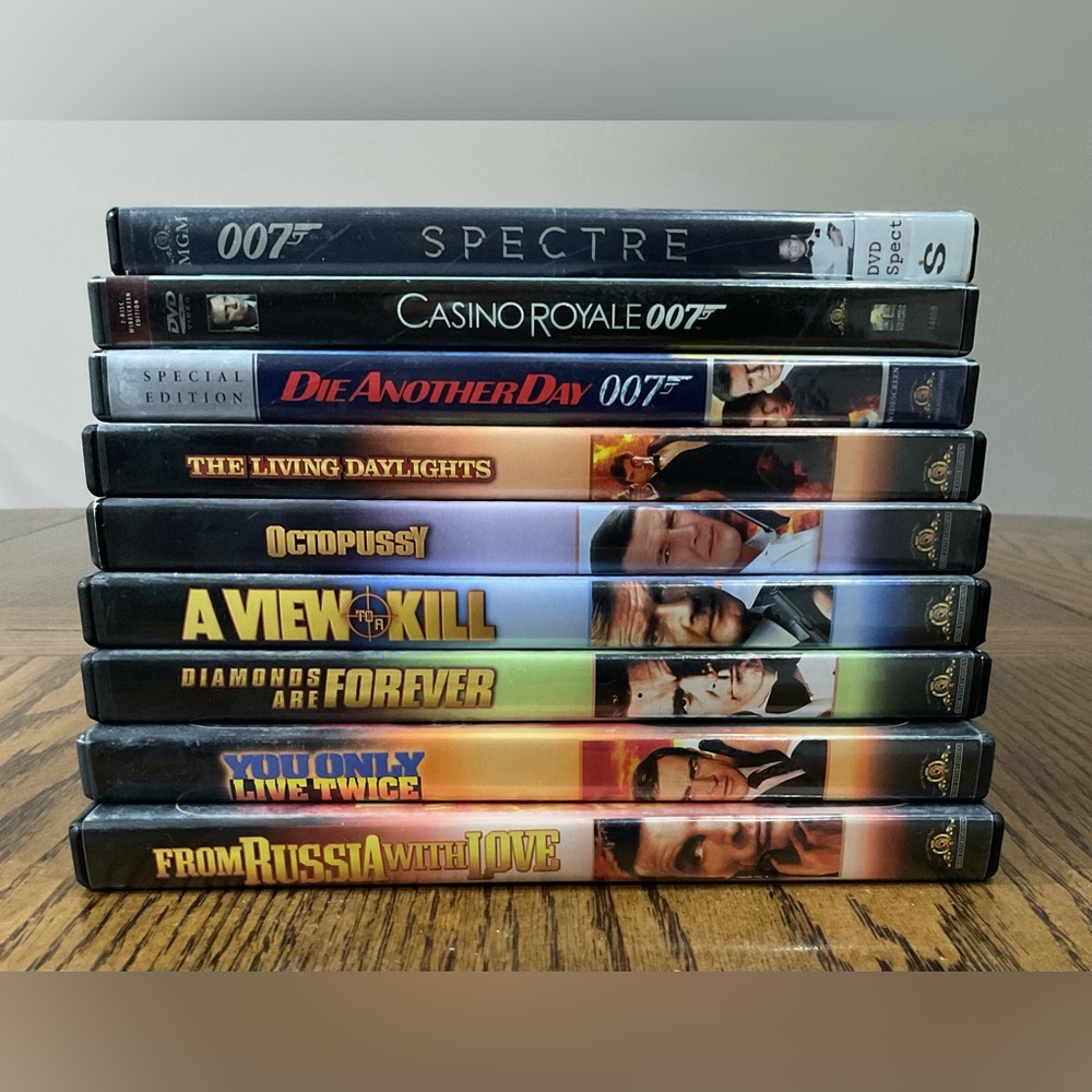 9 classic JAMES BOND DVDs set
